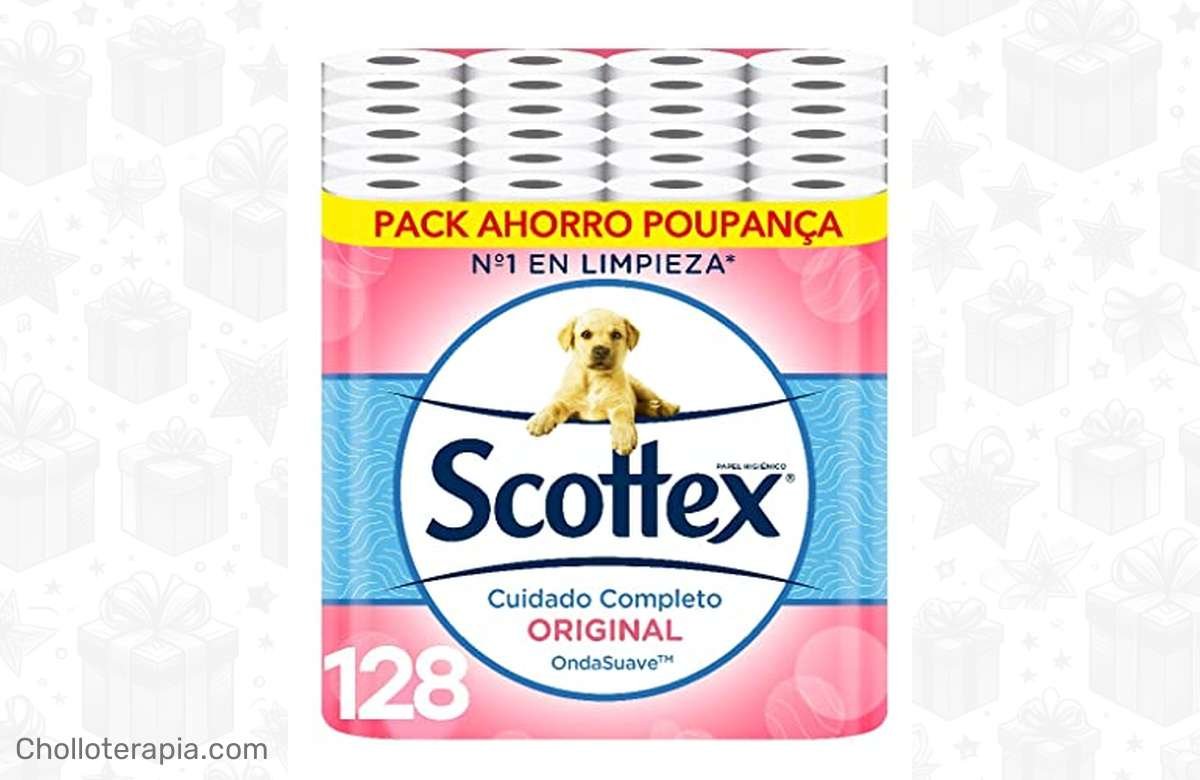 Consigue 128 rollos de papel higiénico Scottex Original a un precio increíble ¡Aprovecha ya!