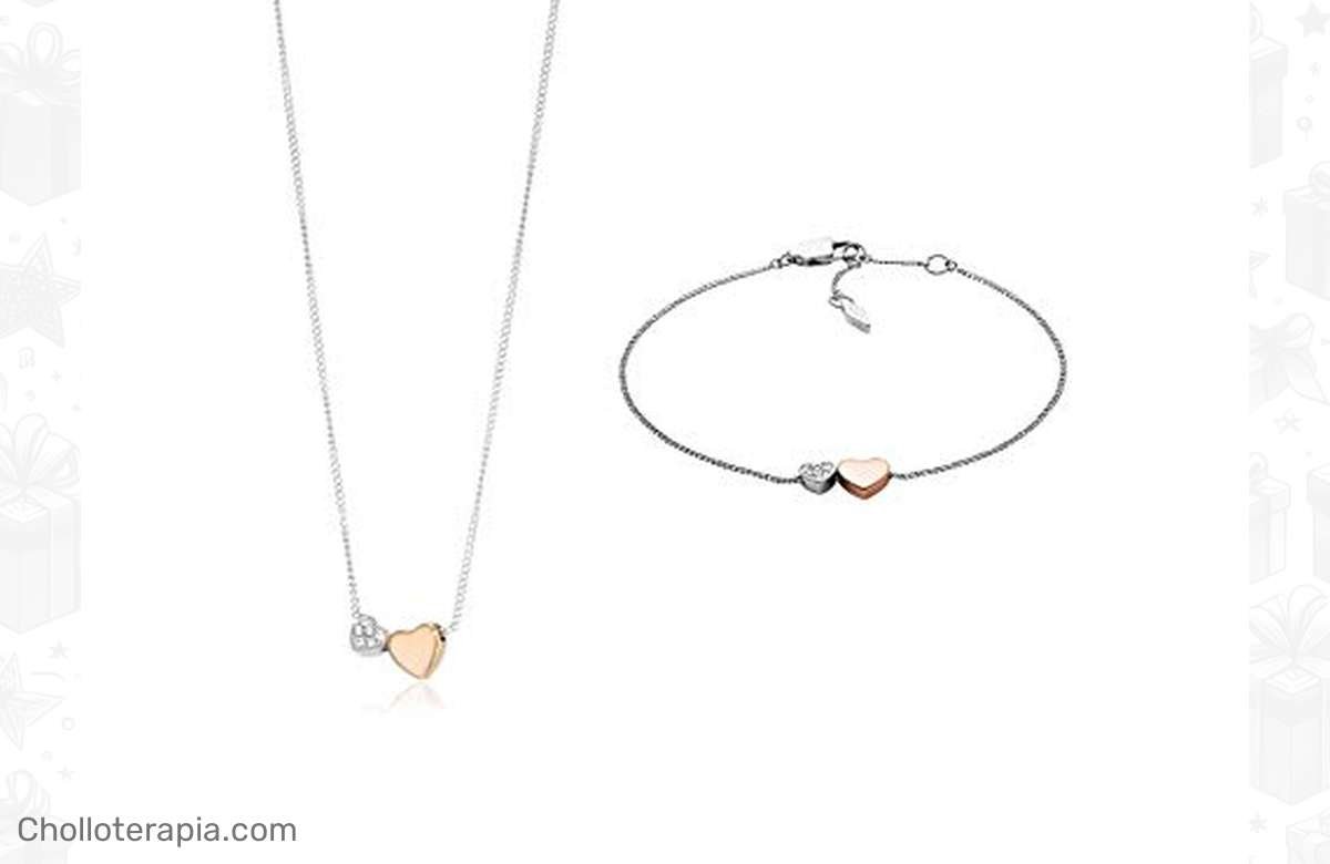 Consigue el combo ideal: ¡Collar y pulsera Fossil para mujer a un precio increíble!