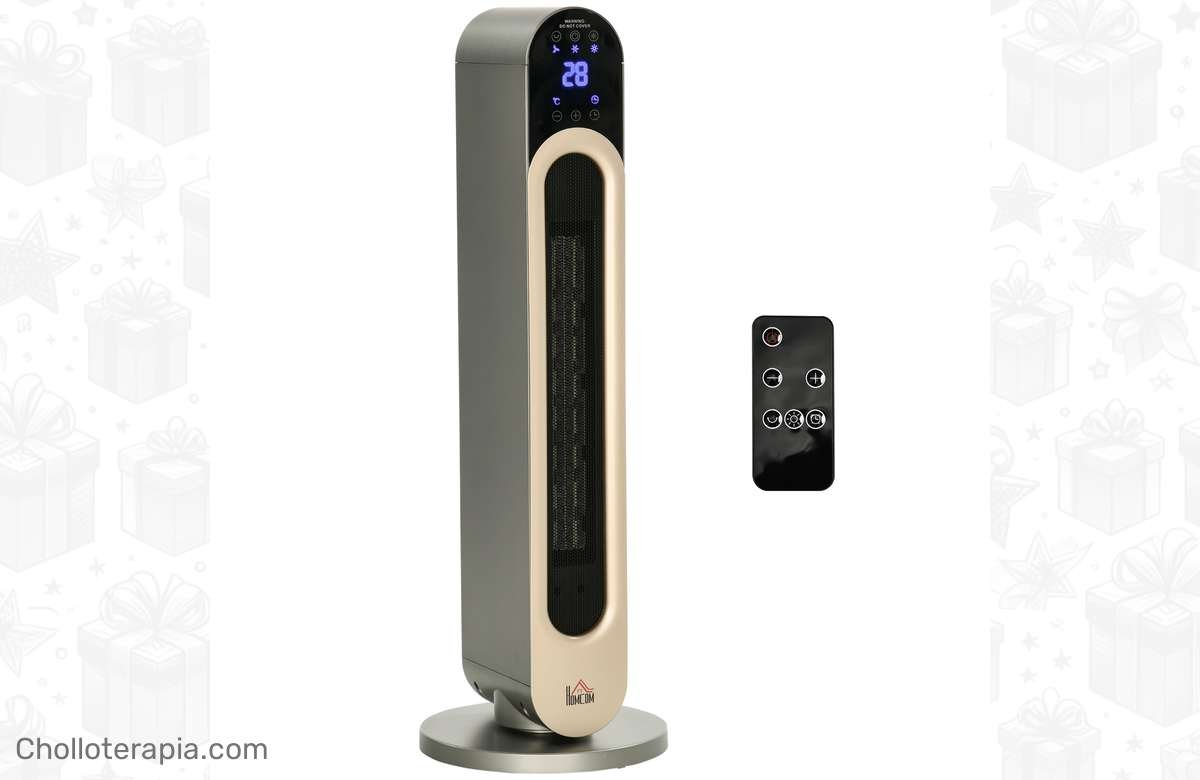 Dale calor a tu casa con el calefactor de torre HOMCOM: ¡Ahorra energía y dinero!