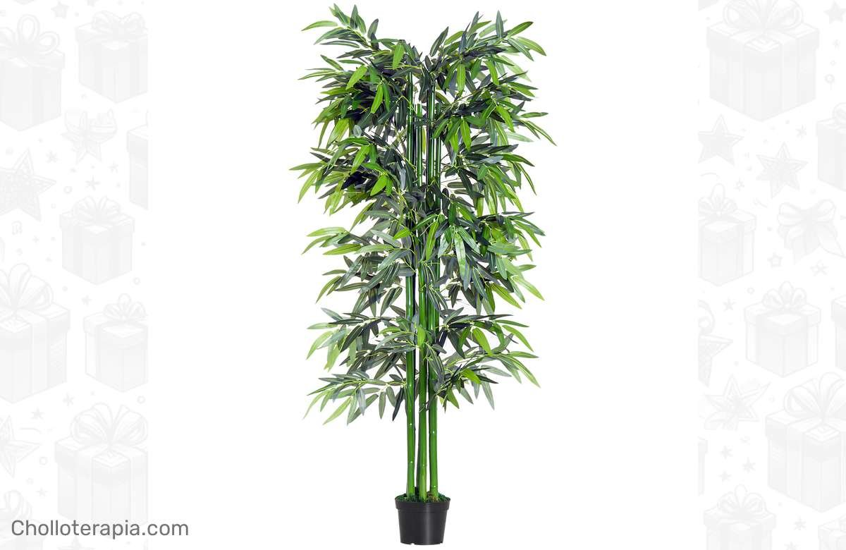 Dale vida a tu casa con el Bambú Artificial 180cm de Outsunny ¡No podrás resistirte a su encanto natural!