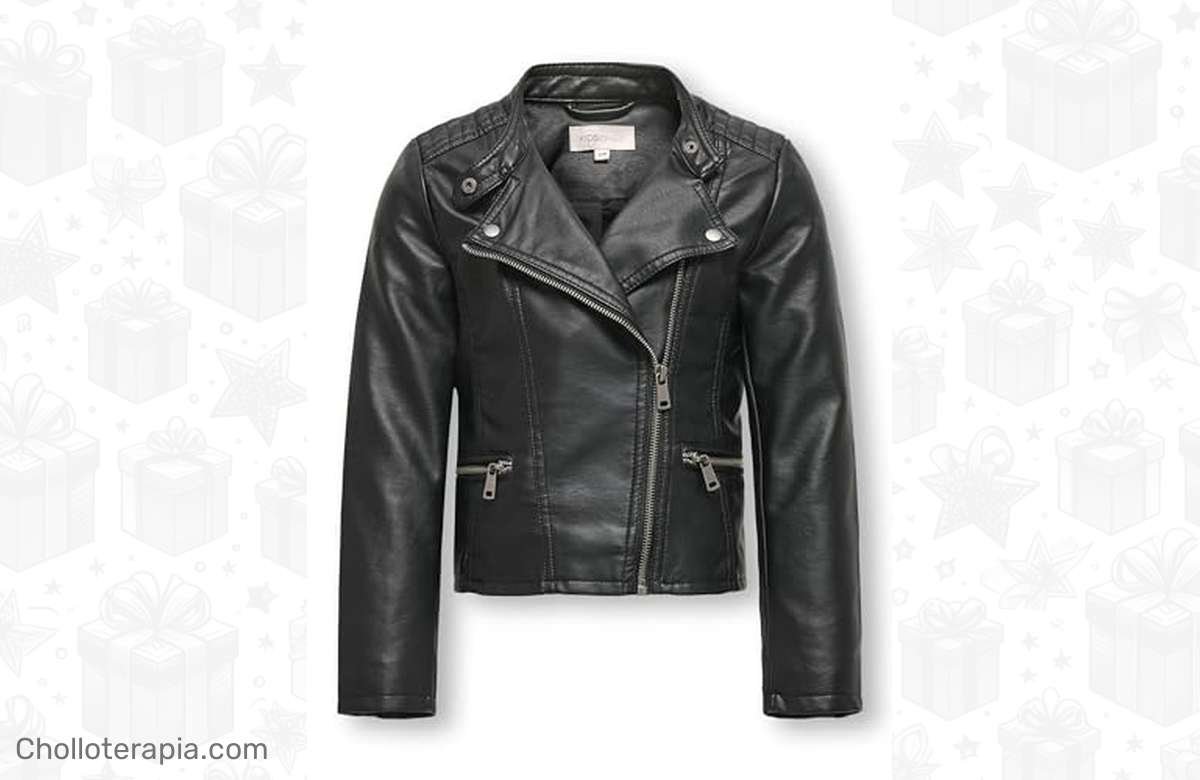 Descuento exclusivo: Chaqueta de cuero sintético para Niñas ¡Luce estilo único!