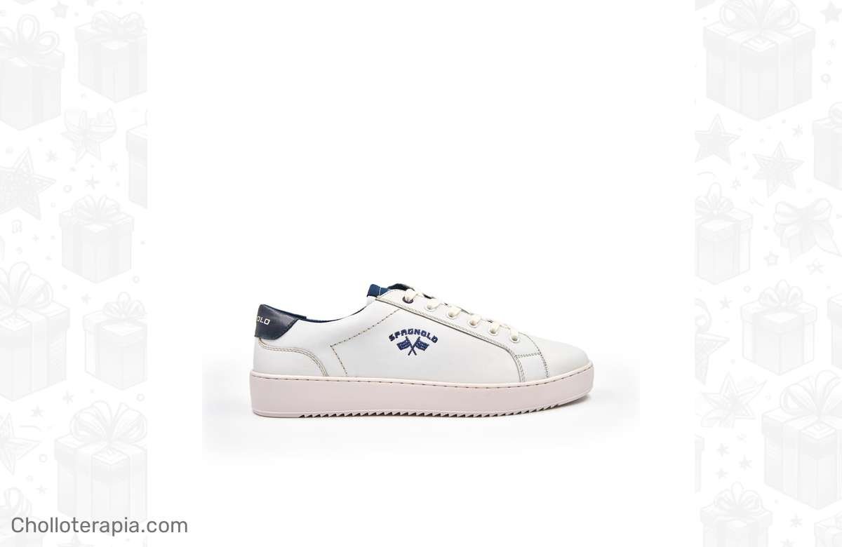 Ofertón increíble: Zapatillas deportivas Spagnolo en blanco para hombres ¡No te lo pierdas!