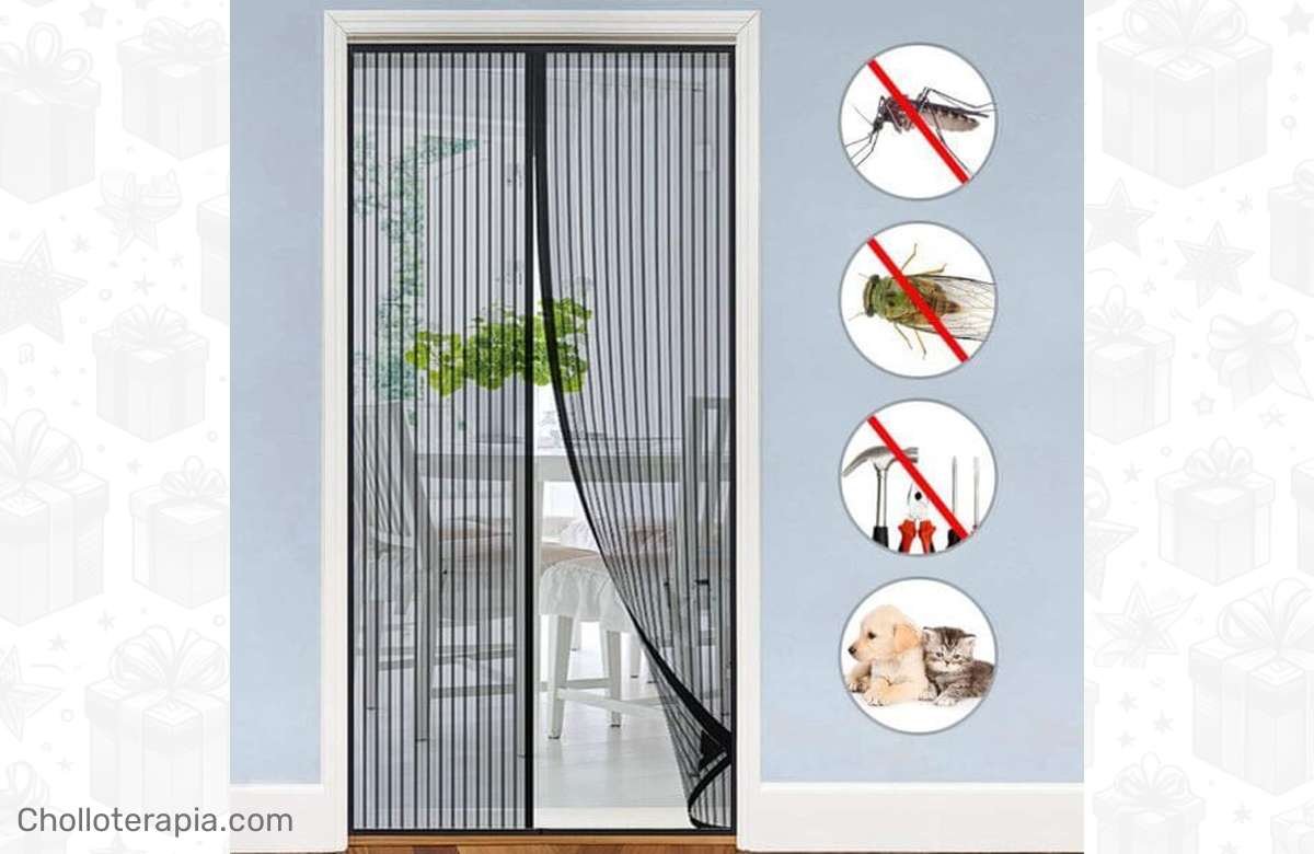 ¡Adiós mosquitos! ¡Mosquitera magnética gigante para puertas al mejor precio!