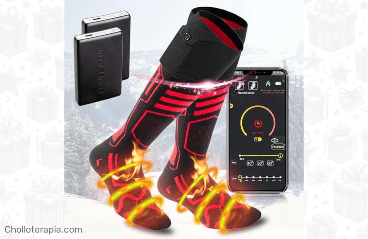 ¡Adiós pies fríos! Calcetines Calefactables Recargables en oferta