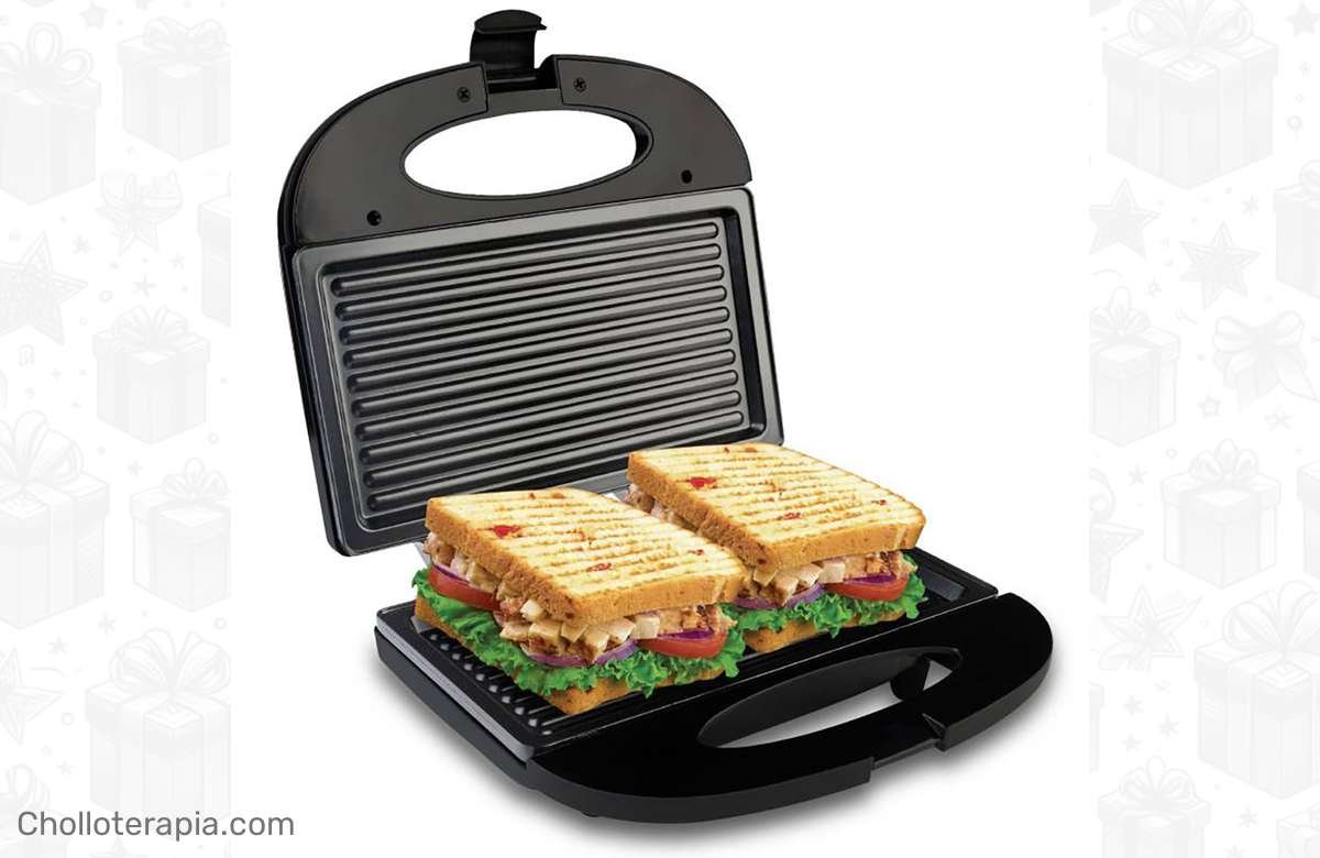 ¡Ahorra tiempo y disfruta de deliciosos sándwiches con esta sandwichera de 750W!