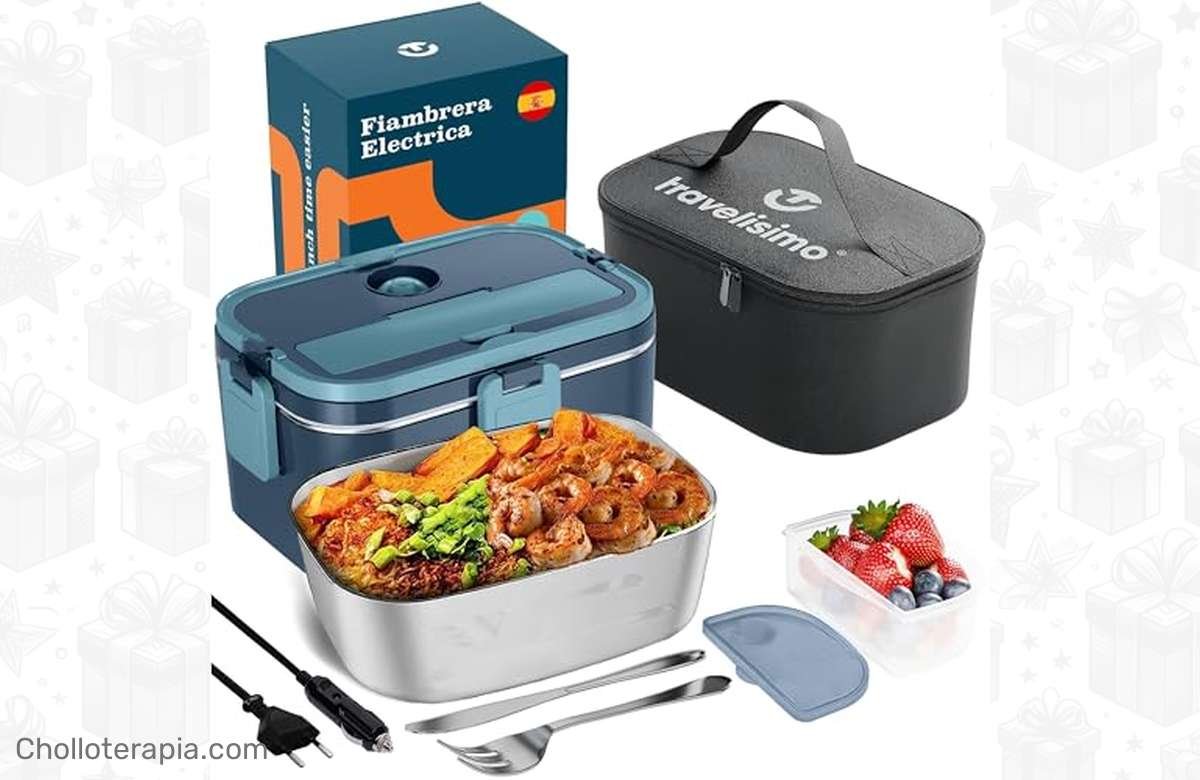 ¡Ahórrate horas de hambre! Calienta tu comida en minutos con esta increíble fiambrera eléctrica 3 en 1