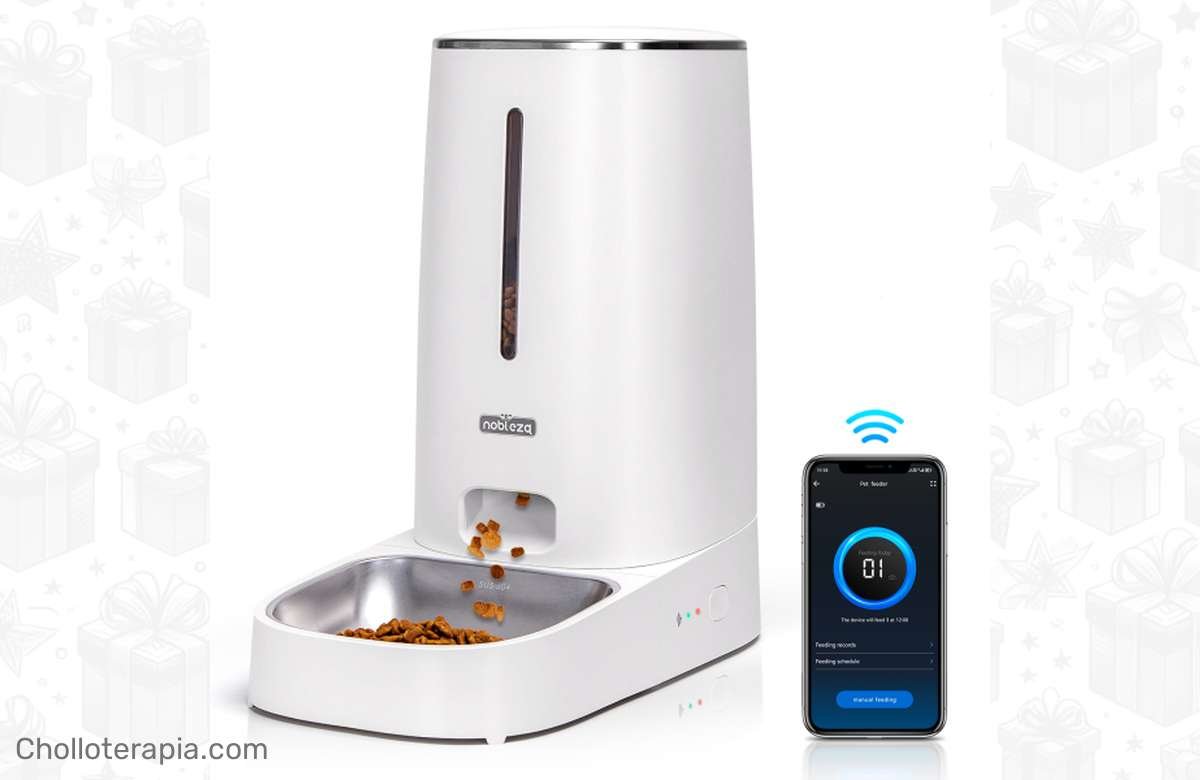 ¡Alimenta a tu mascota de forma sencilla y segura con el Dispensador Automático Nobleza!