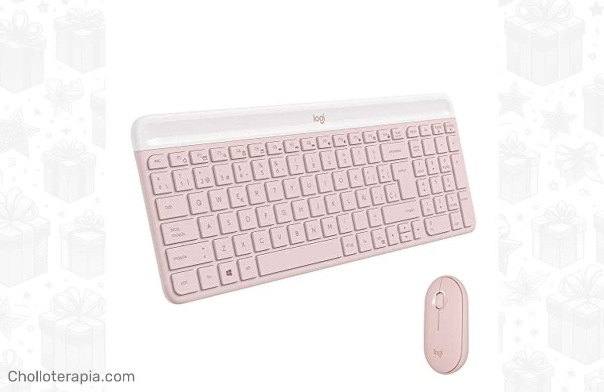 ¡Añade estilo a tu escritorio con el combo Logitech MK470 rosa y ahorra con este chollo impresionante!