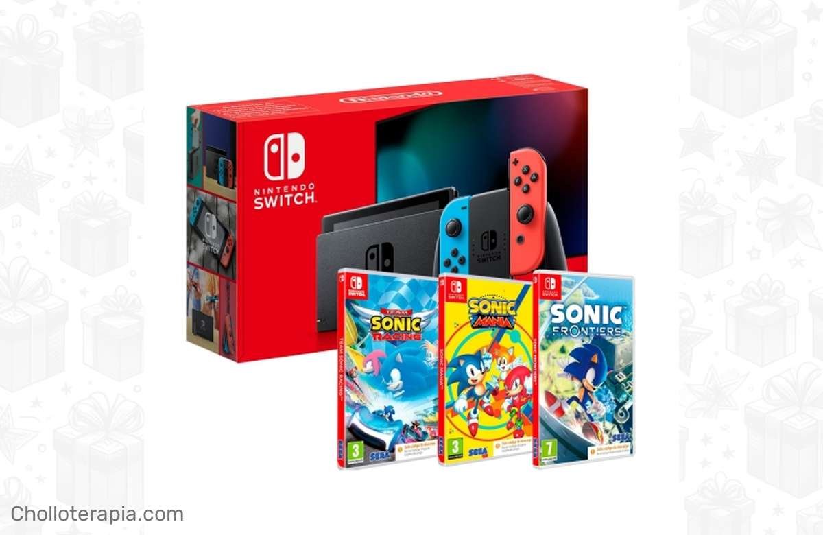 ¡Aprovecha el chollo! Nintendo Switch Neón + Pack Triple Sega Sonic a precio de locura. ¡No dejes pasar esta oportunidad!