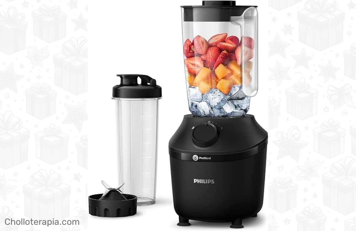 ¡Arrasa en la cocina con la Batidora Philips Serie 3000! Potencia de 450W y 1,9l de capacidad. ¡No podrás resistirte!