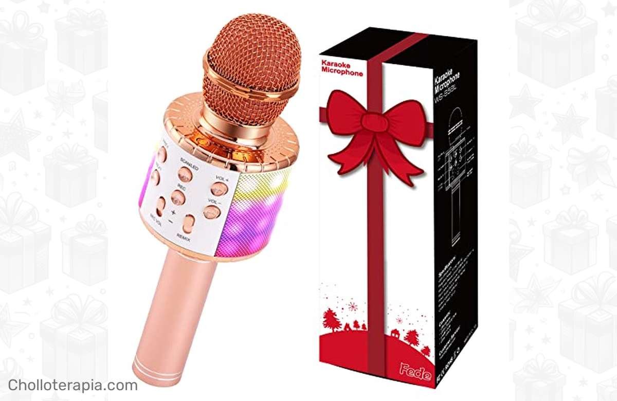 ¡Arrasa en las fiestas con el Fede Micrófono Bluetooth! ¡Deslumbra a todos con tu voz!