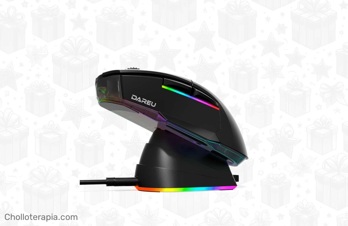 ¡Arrasa en tus partidas con este DAREU-ratón inalámbrico para Gamer! ¡12000DPI, RGB y a un precio que te hará reír!