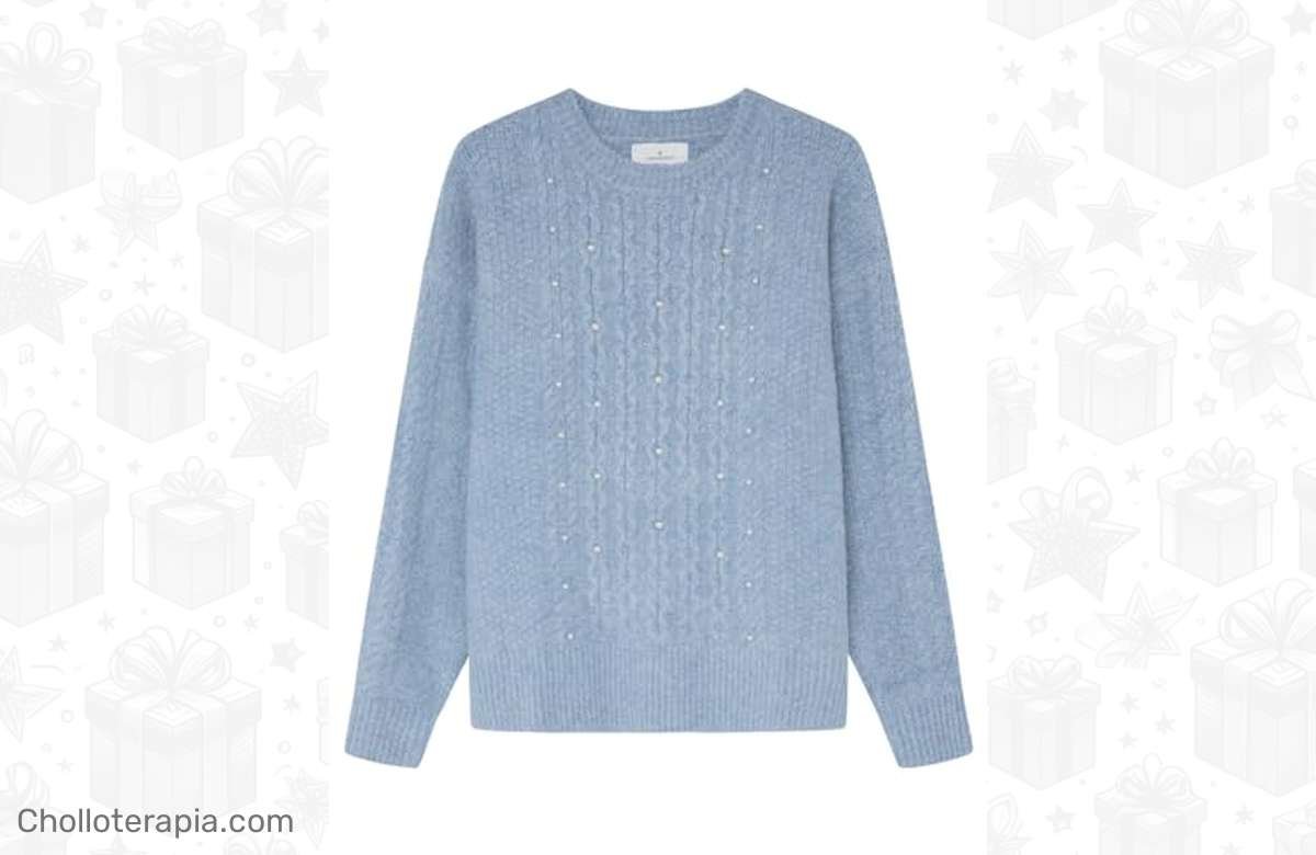 ¡Chollo increíble! Suéter Springfield Azul Claro – ¡Descuento alucinante!