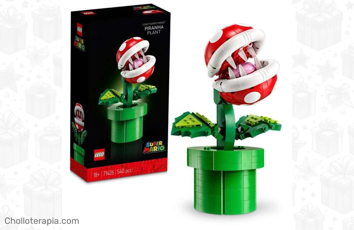 ¡Construye tu mundo LEGO® Super Mario™ al mejor precio con el set Planta Piraña de 540 piezas!
