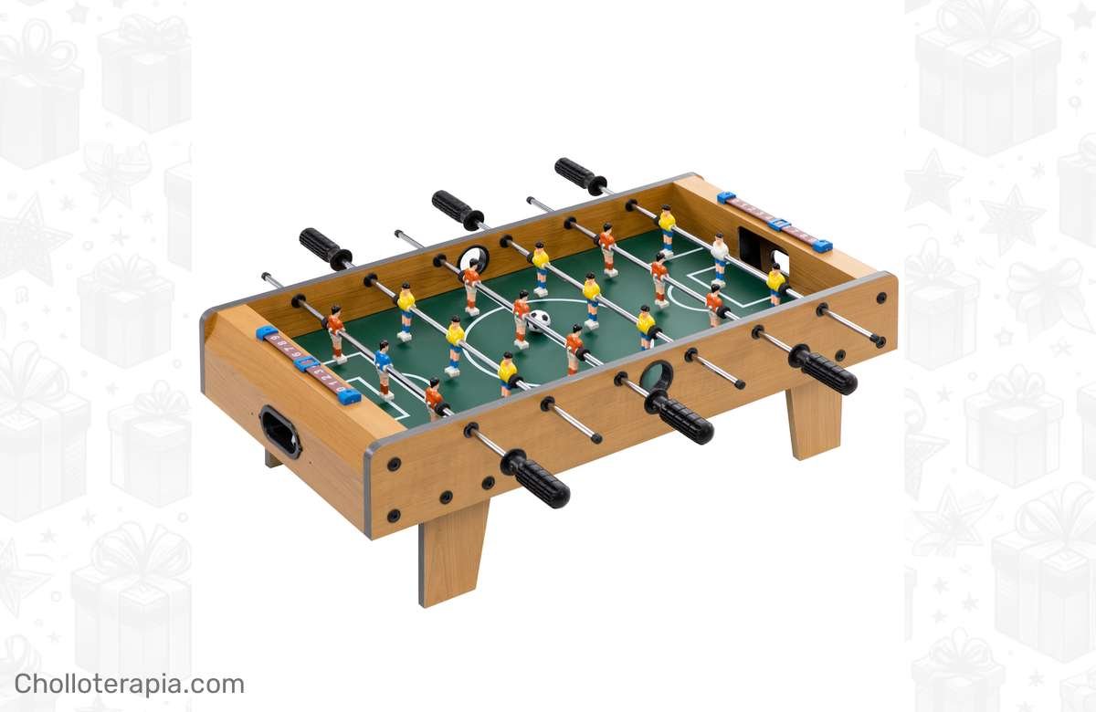 ¡Dale un giro a la diversión en casa con este futbolín de mesa de madera HOMCOM! ¡No te lo pierdas!