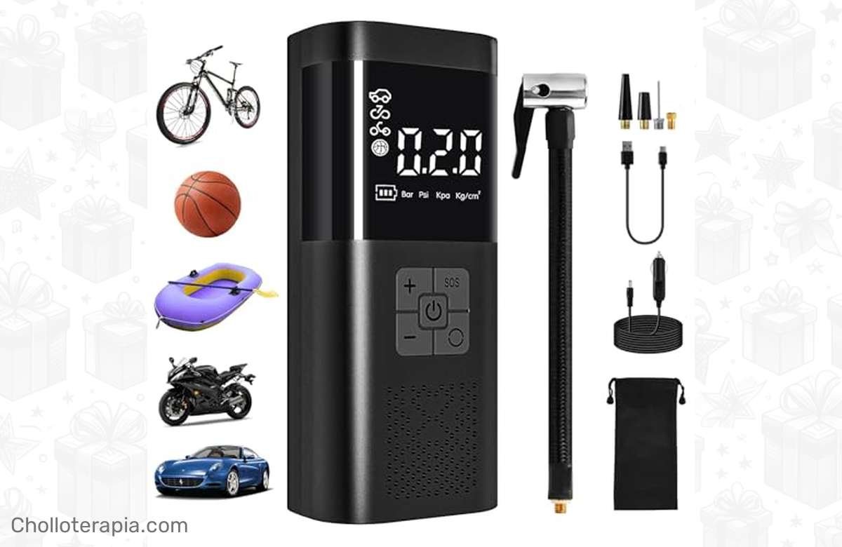 ¡Dale vida a tus neumáticos con este mini compresor portátil de aire!