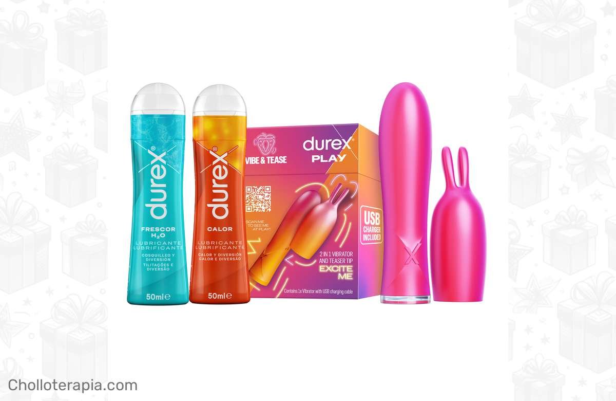 ¡Descubre el pack Durex con vibrador 2 en 1 y disfruta de placer sin límites!