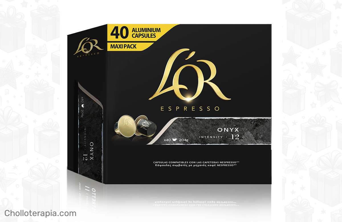 ¡Descubre el sabor exclusivo de NESPRESSO Onyx L’OR con este Mega Pack de 40 cápsulas! ¡Tu mejor café a precio de locura!