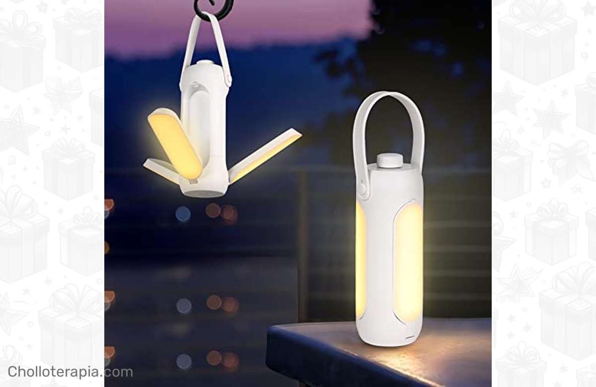 ¡Descubre la lámpara de camping con batería recargable y 3 modos de iluminación! ¡Ilumina todas tus aventuras!