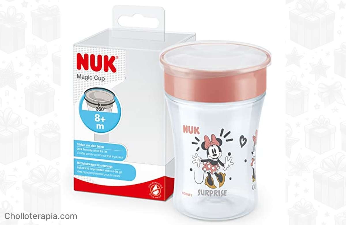 ¡El vaso NUK Magic Cup que todos los padres necesitan para sus bebés! ¡A prueba de derrames y sin BPA! ¡Hazte con él ahora!