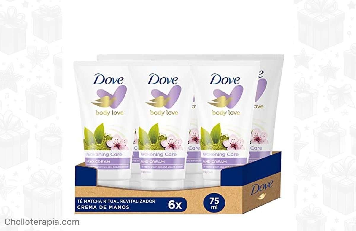 ¡Hidrata tus manos al máximo! Descubre el pack de 6 x 75 ml de Dove: Crema Hidratante de Manos con Té Verde Matcha y Flores de Sakura. ¡Prueba la suavidad y frescura que tu piel necesita!