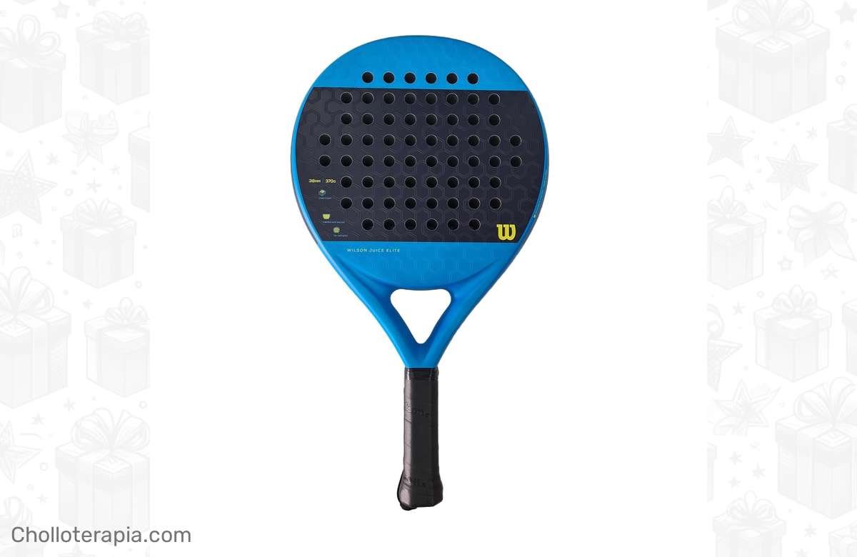¡Increíble oferta! Pala de Padel Wilson Elite con balance medio y correa para muñeca