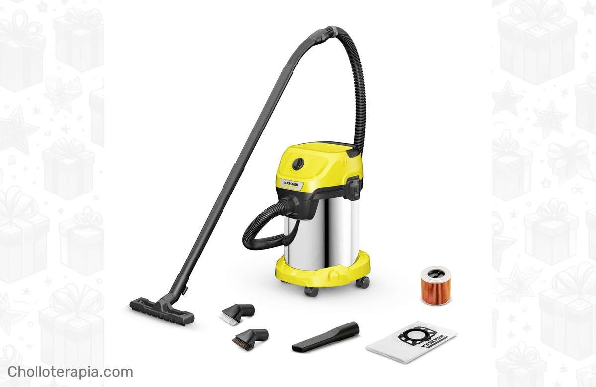 ¡Limpieza perfecta en seco y mojado! Aprovecha el mega descuento en la Aspiradora Kärcher WD 3 S V-19/4/20 con Kit cepillo. ¡No te quedes sin ella!