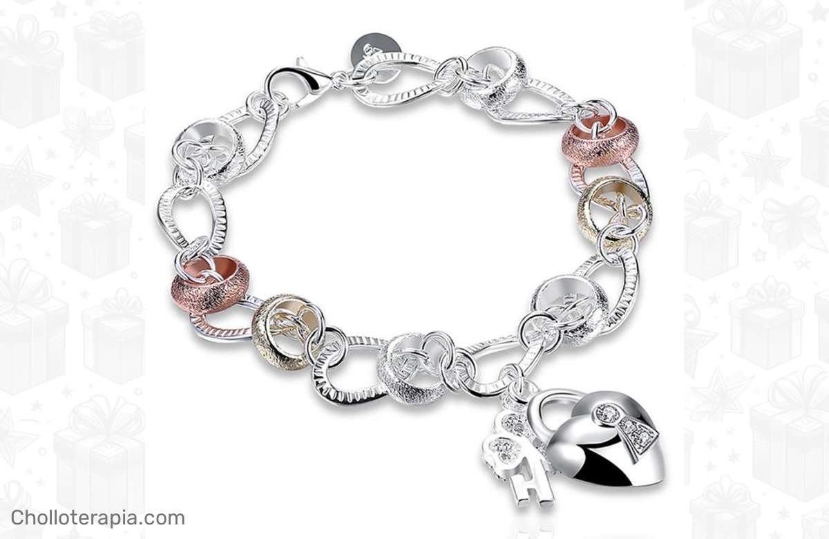 ¡Luce elegante y enamórate de tu pulsera de plata 925 con cierre de corazón! Descuento exclusivo por tiempo limitado.