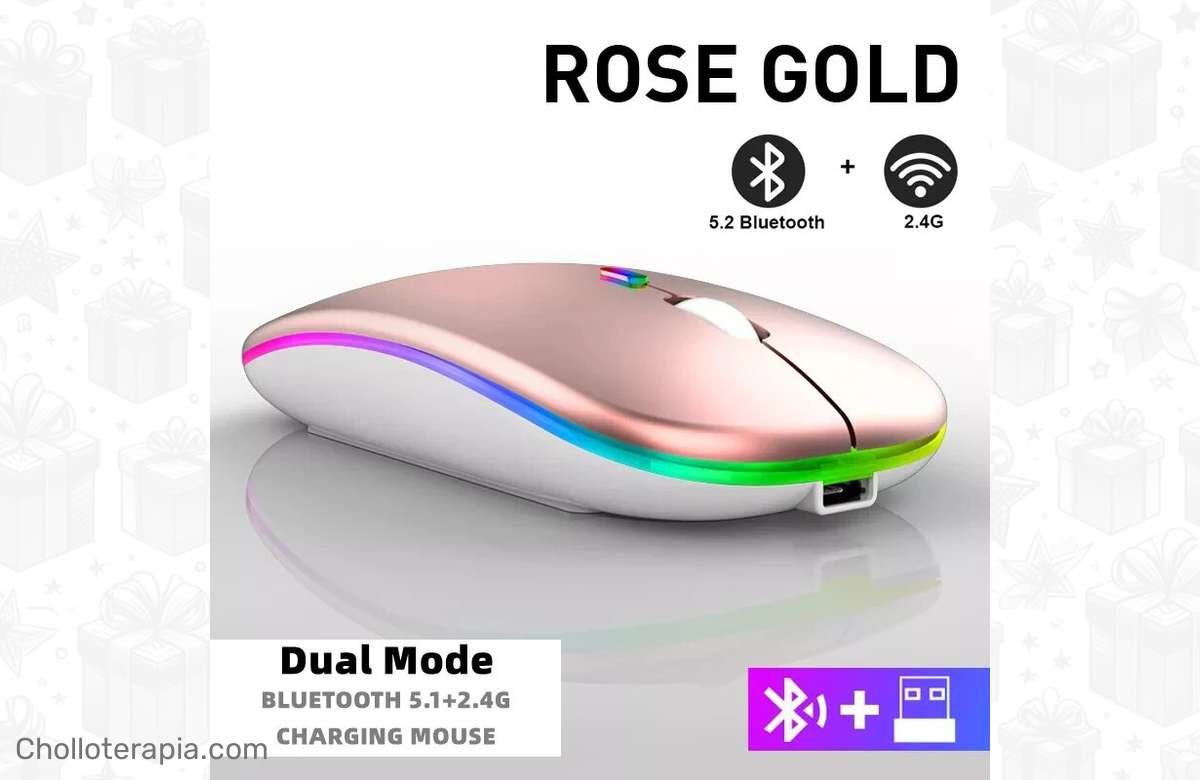 ¡No dejes pasar esta increíble promoción! Ratón inalámbrico recargable con Bluetooth y USB. ¡Potencia garantizada para tus dispositivos! ¡Hazte con él ya!