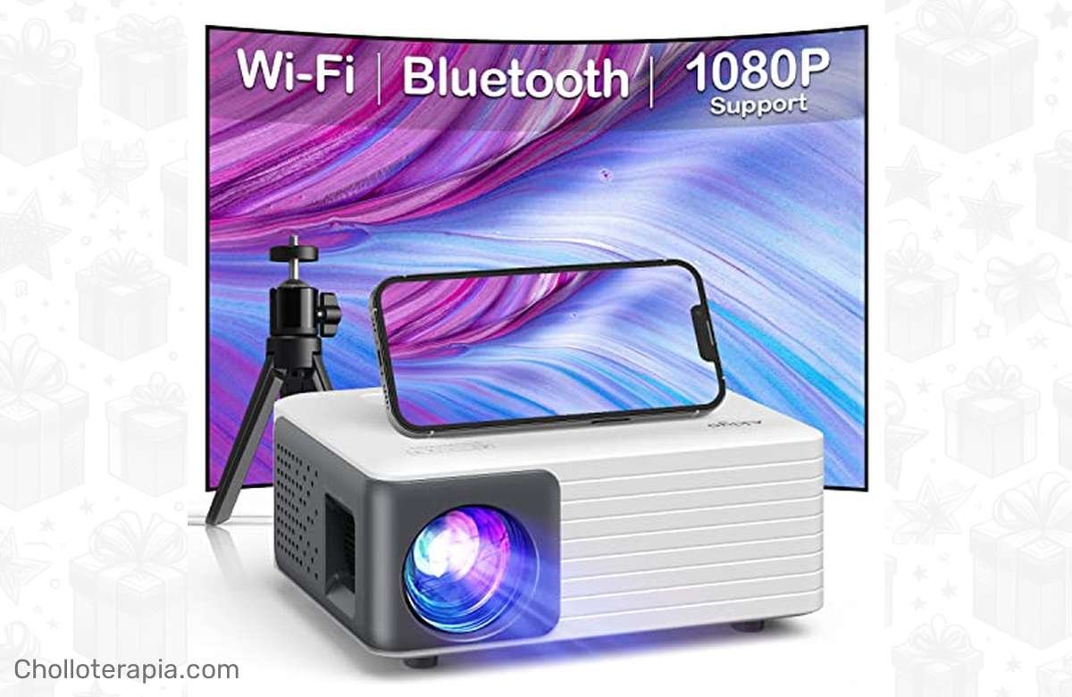 ¡No te pierdas el descuento en el Mini Proyector WiFi Bluetooth con Tripode y lleva el cine a tu casa en Full HD 1080P!