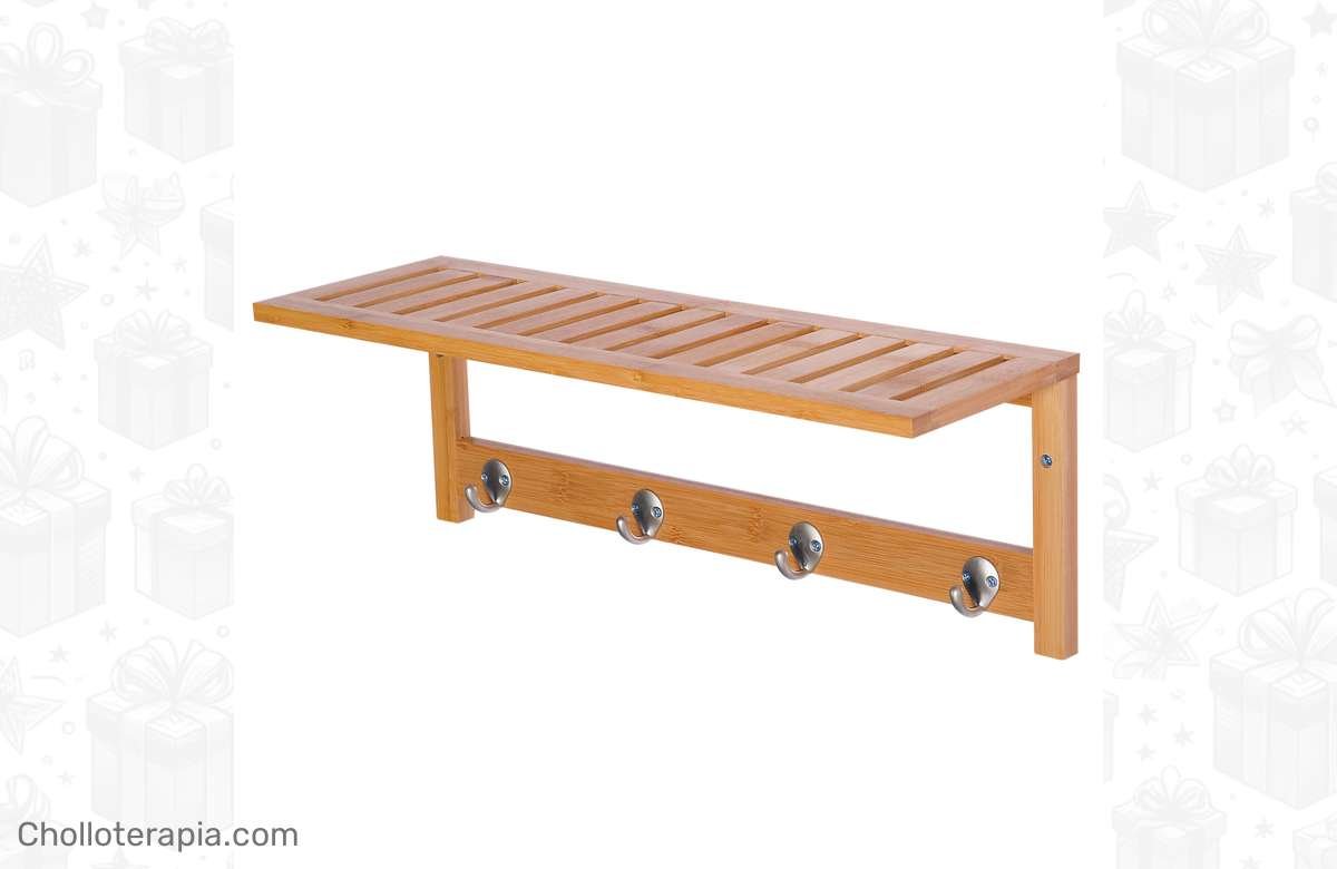 ¡No te quedes sin el perchero de pared de bambú HOMCOM a precio de regalo!