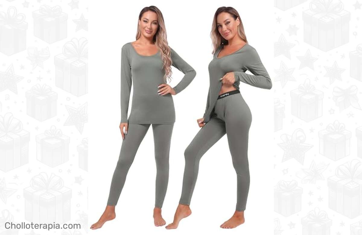 ¡No te quedes sin la promo! Camiseta térmica y leggings para mujer, listos para el invierno.