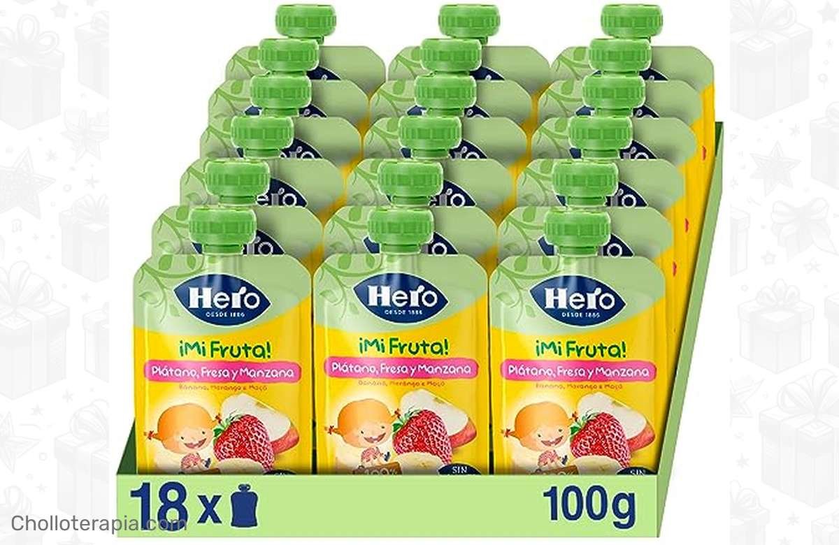 ¡Oferta exclusiva! 18 bolsitas Hero para tu bebé sin conservantes ni azúcares ¡Compra ya!
