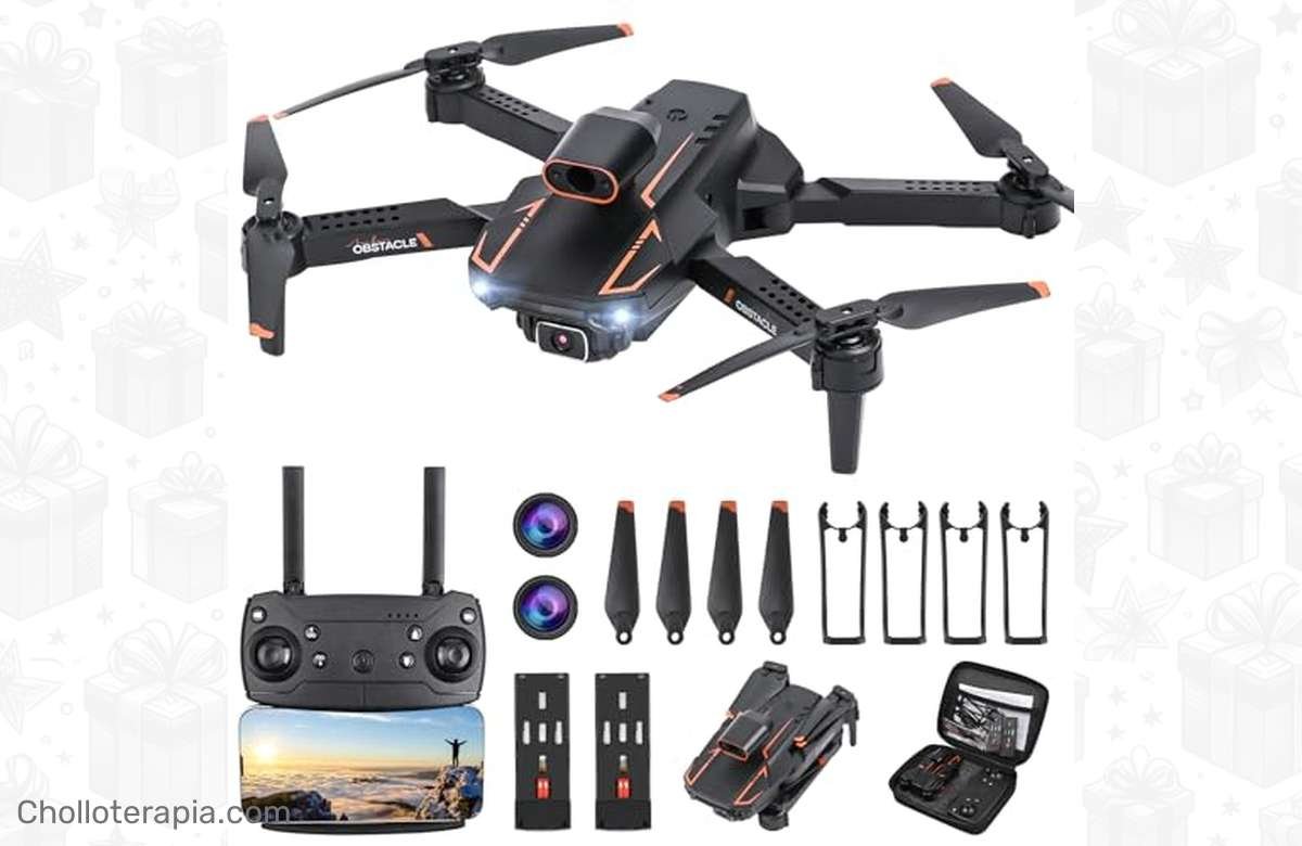 ¡Oferta única! Dron Mini Plegable con 2 Cámaras 4K y Baterías Extra, ¡No te la pierdas!
