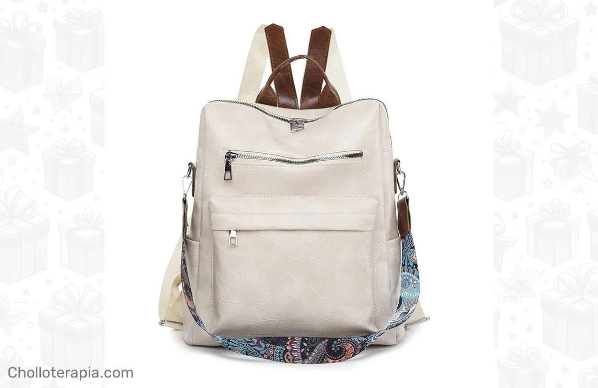 ¡Oferta única! Mochila retro de cuero PU para mujer a precio de locura ¡No te la pierdas!