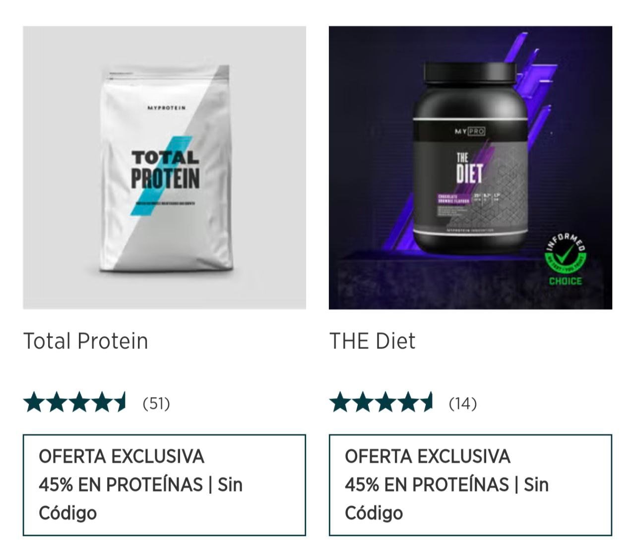 ¡Ofertón increíble! 45% de descuento en los suplementos deportivos de Myprotein ¡No te lo pierdas!