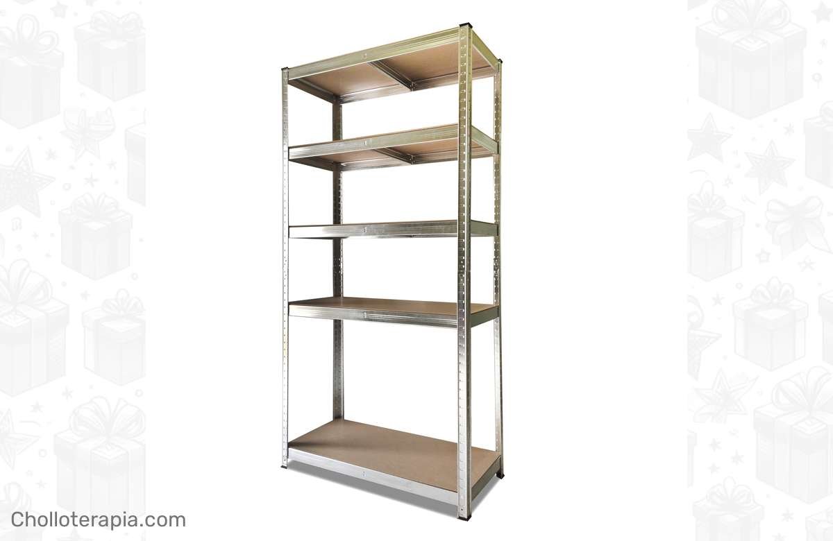 ¡Organiza tu espacio con la súper estantería metálica galvanizada Nyana Home! ¡Capacidad para 875kg y 5 baldas a un precio imbatible! ¡Haz tu pedido ahora!