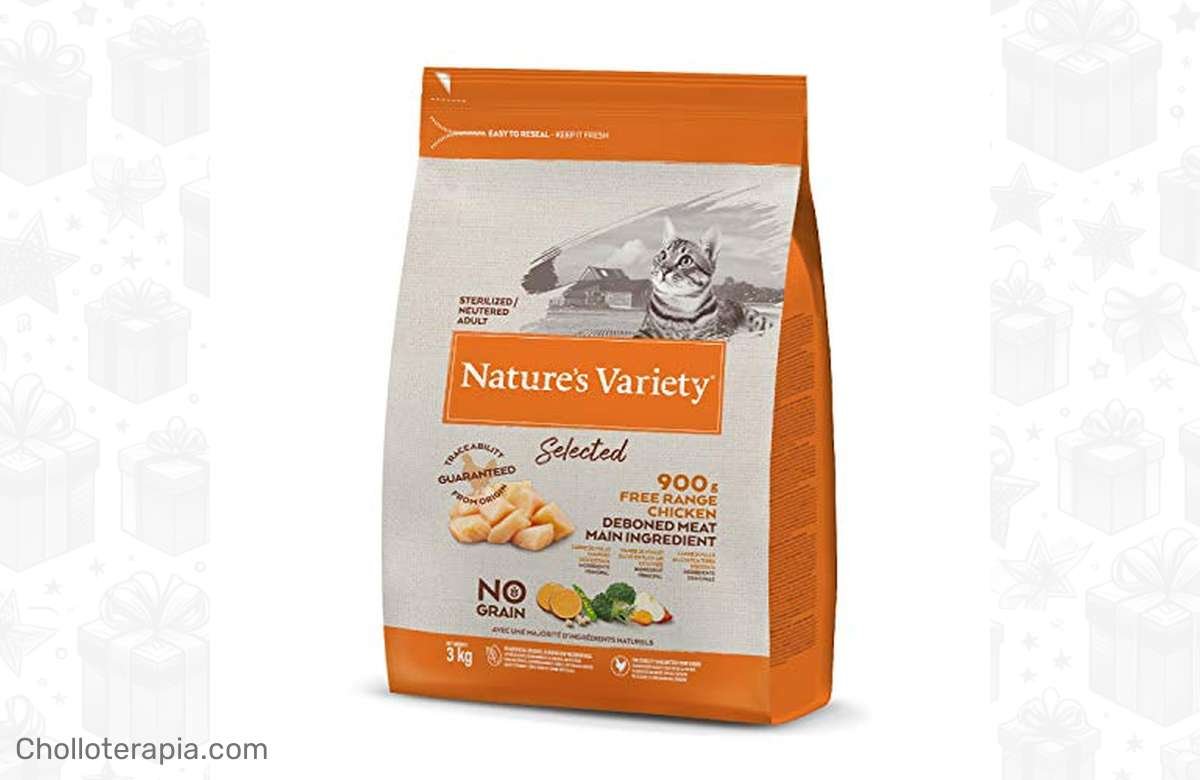 ¡Pienso premium sin cereales para gatos esterilizados! ¡Ahorra en Nature’s Variety Selected con un descuento increíble!