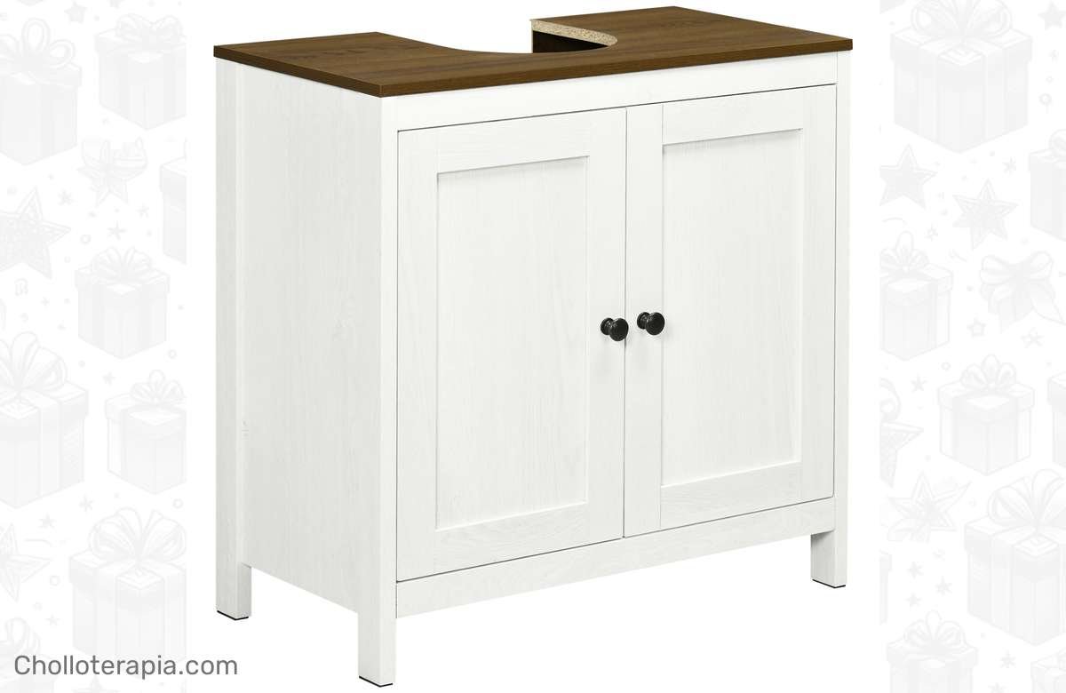 ¡Rebaja extrema! Aprovecha este armario bajo para lavabo con puertas y estante ajustable ¡Es un must-have!
