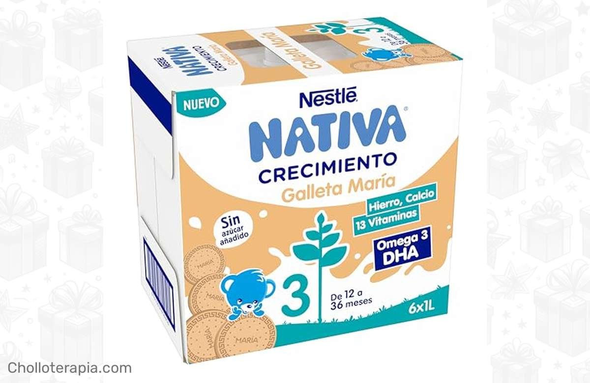 Descubre la promo exclusiva de Nestlé Nativa: ¡Leche de crecimiento 3 con galleta María para tu bebé! ¡6 bricks de 1L a precio insuperable! ¡No te lo pierdas!