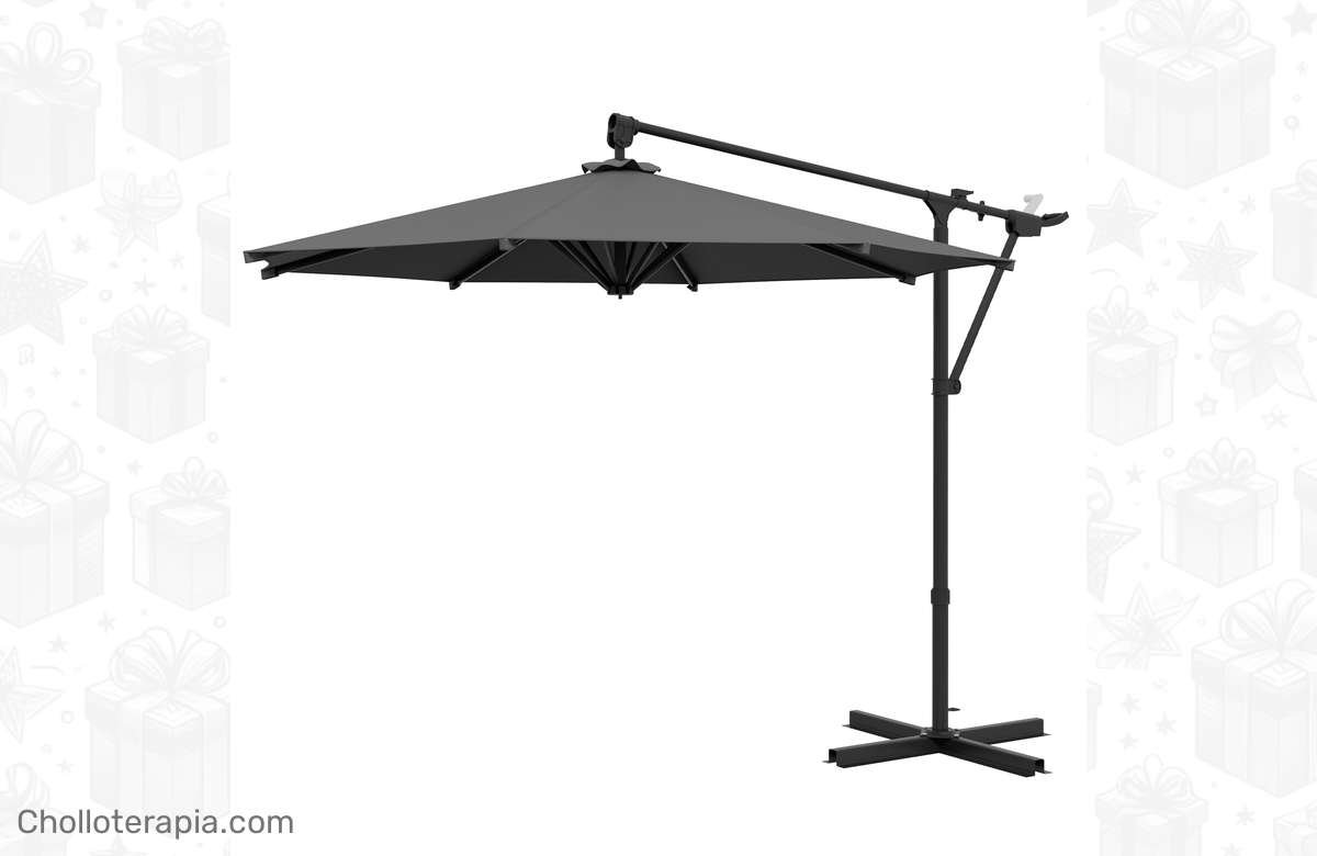 Descubre la sombrilla giratoria perfecta para tu jardín con Outsunny