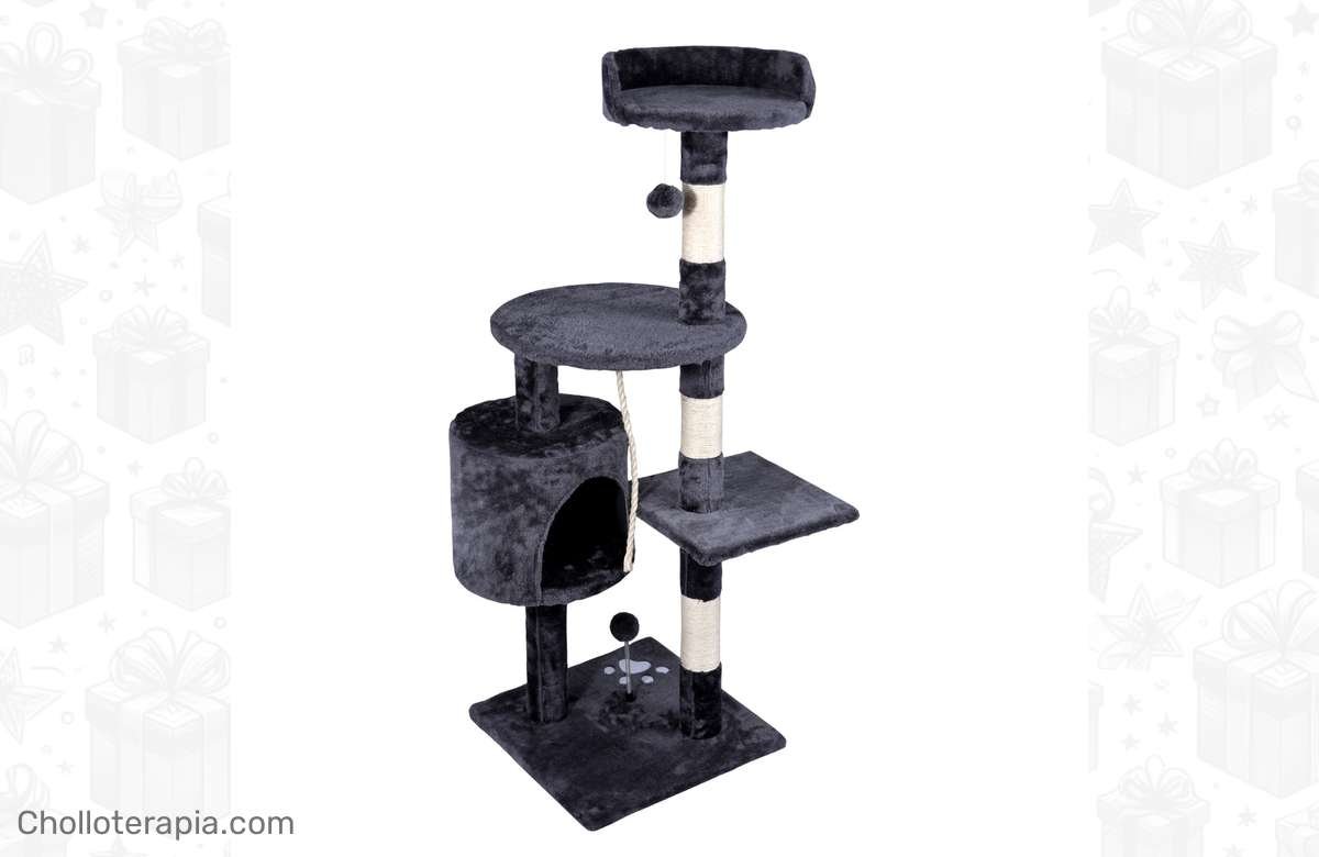No dejes escapar este paraíso para tu gato: árbol rascador de lujo a precio de regalo