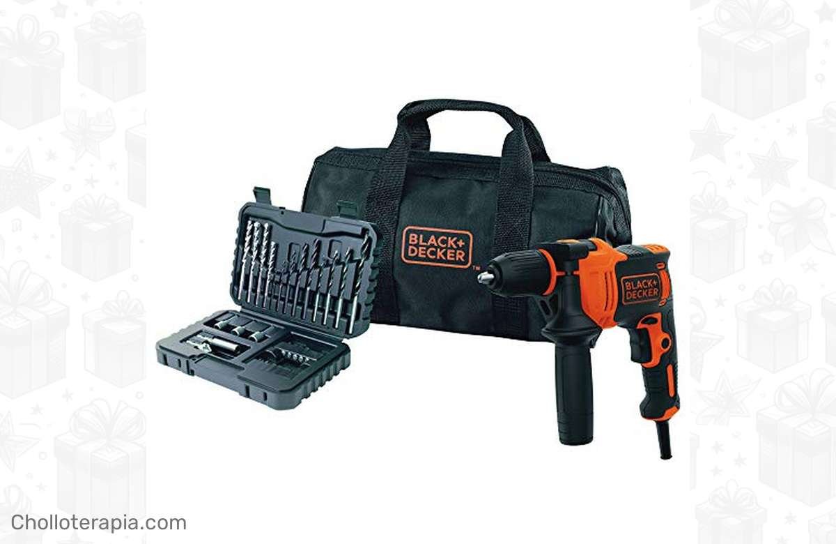 No te quedes sin el Taladro percutor BLACK+DECKER 710W + Set de 32 Accesorios + Bolsa de Transporte. ¡Consíguelo ahora!