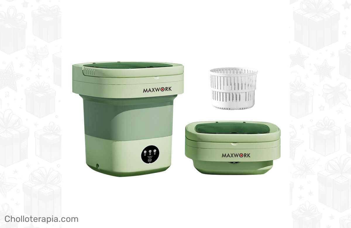 ¡Adiós a la ropa sucia con la lavadora MAXWORK 6L! ¡No te pierdas esta oportunidad!
