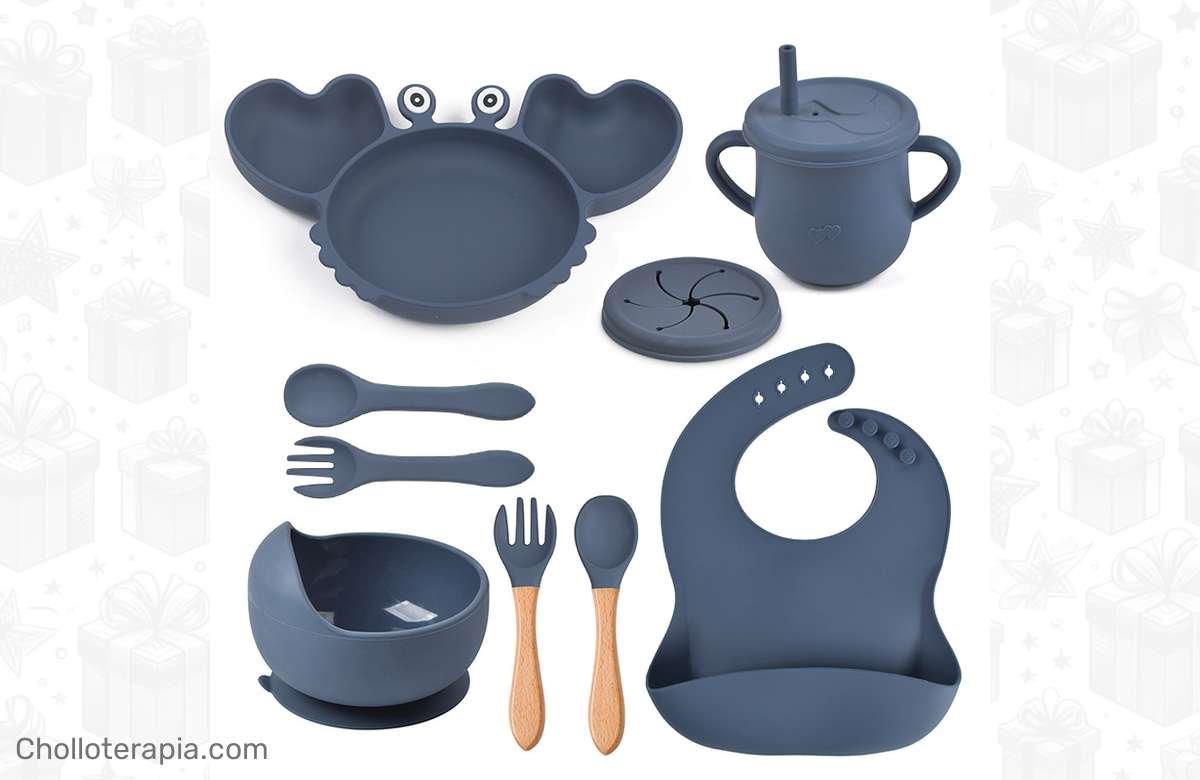 ¡Adiós a los derrames! Set de vajilla antideslizante para bebé ¡No más caos en la hora de comer!