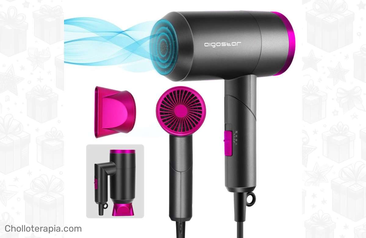 ¡Arrasa con esta ganga! Secador de pelo plegable con 1800W de potencia ¡Corre!