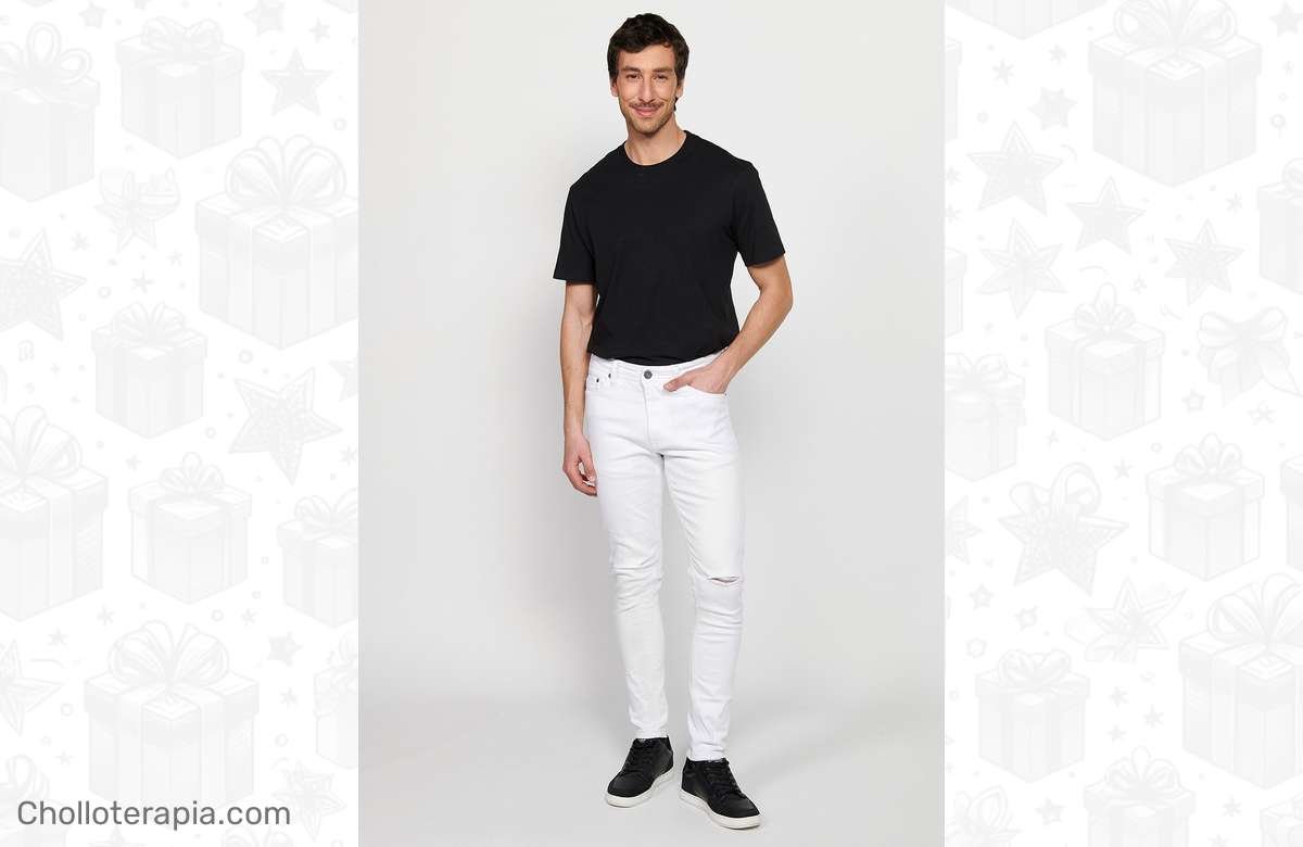 ¡Arrasa con todo con los nuevos jeans Super Skinny Koröshi en Denim Blanco!