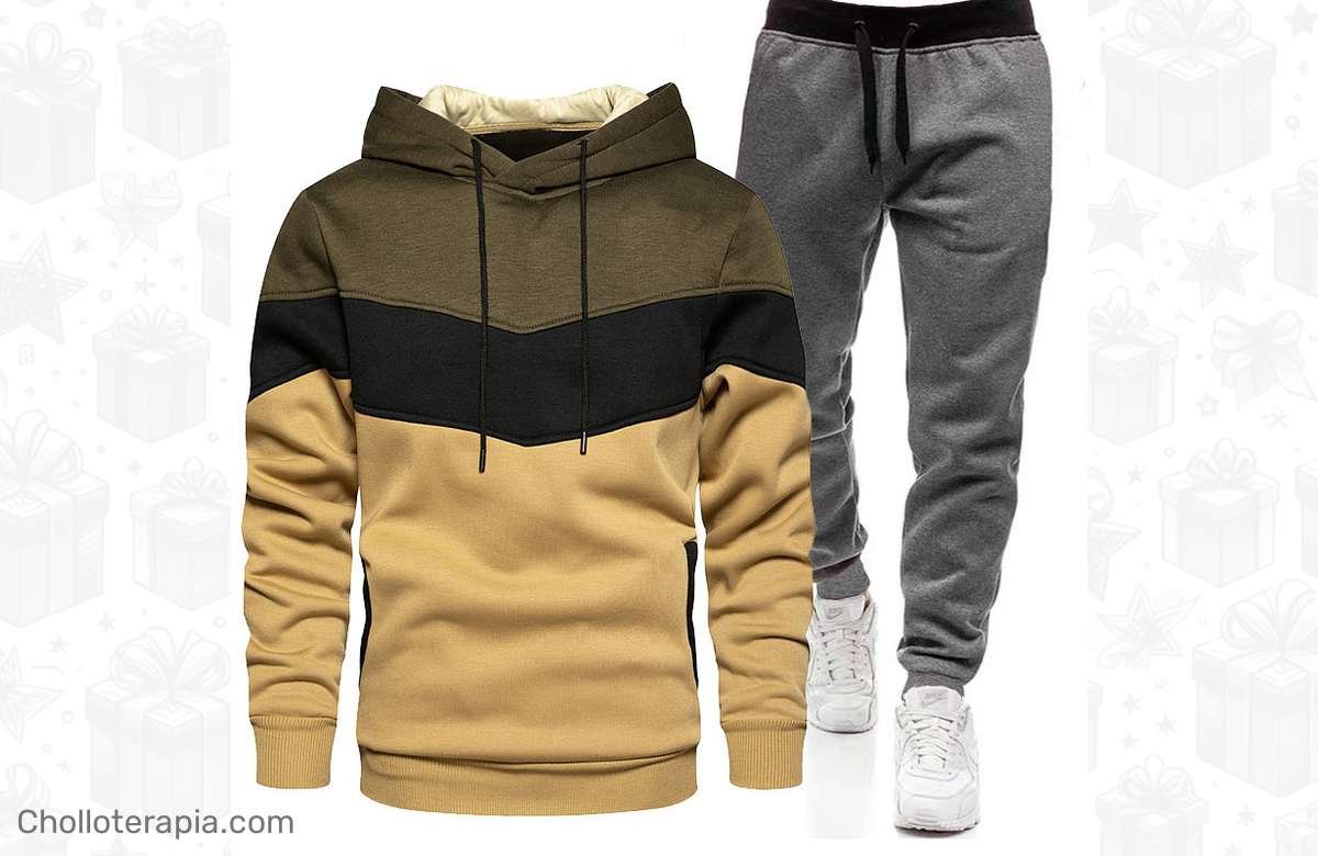 ¡Atrapa este chollo de sudadera y pantalón de chándal para hombre! ¡Diseño top a precio irresistible!