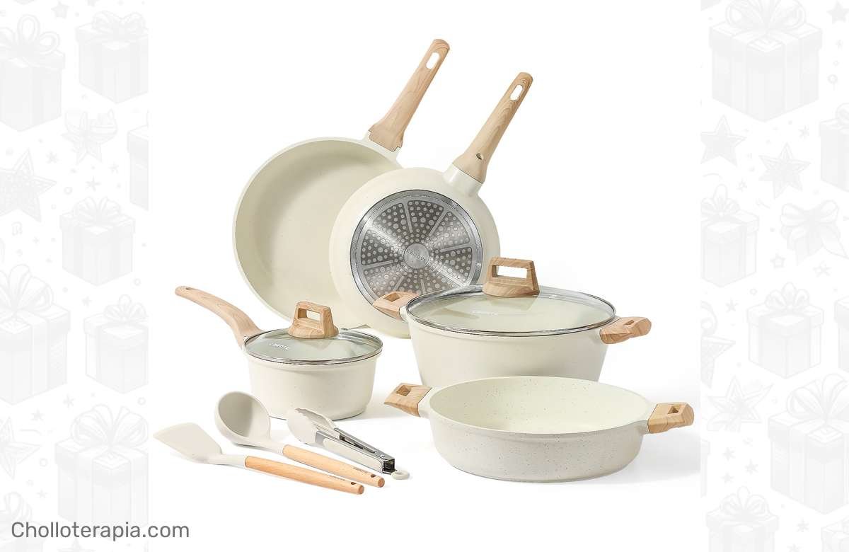 ¡Atrapa este ofertón! Set de Sartenes Antiadherentes con 10 piezas y regalos sorprendentes.