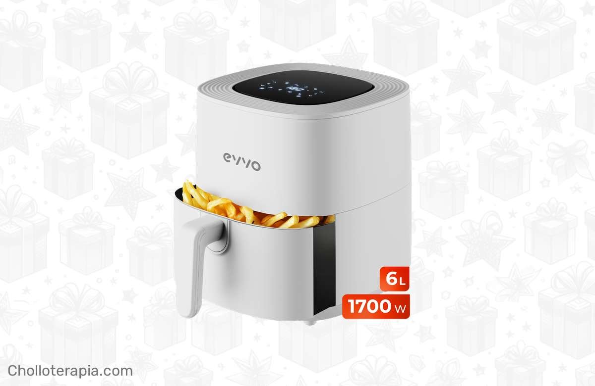 ¡Atrapa la tuya: Freidora sin aceite EVVO Tasty Fryer 6L con descuento increíble!